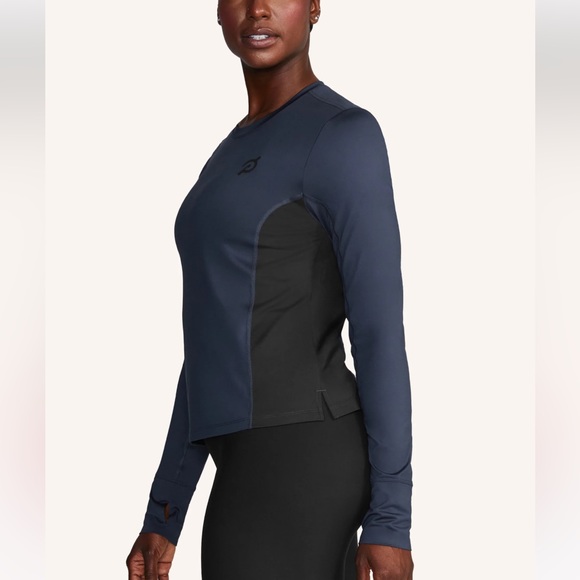 Peloton Navy Blue and Black Warmup Long Sleeve Shirt - Picture 2 of 11